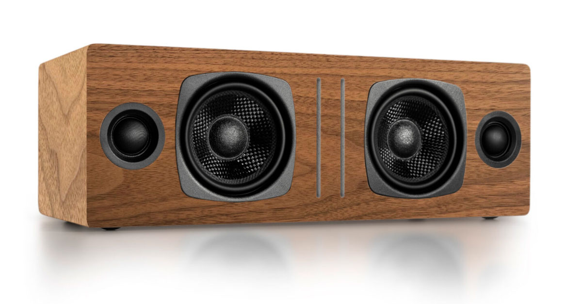 Audioengine B2 White Wireless Speaker Walnut