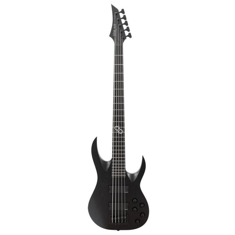 SOLAR GUITARS AB1.5BOP BLACK OPEN PORE MATTE