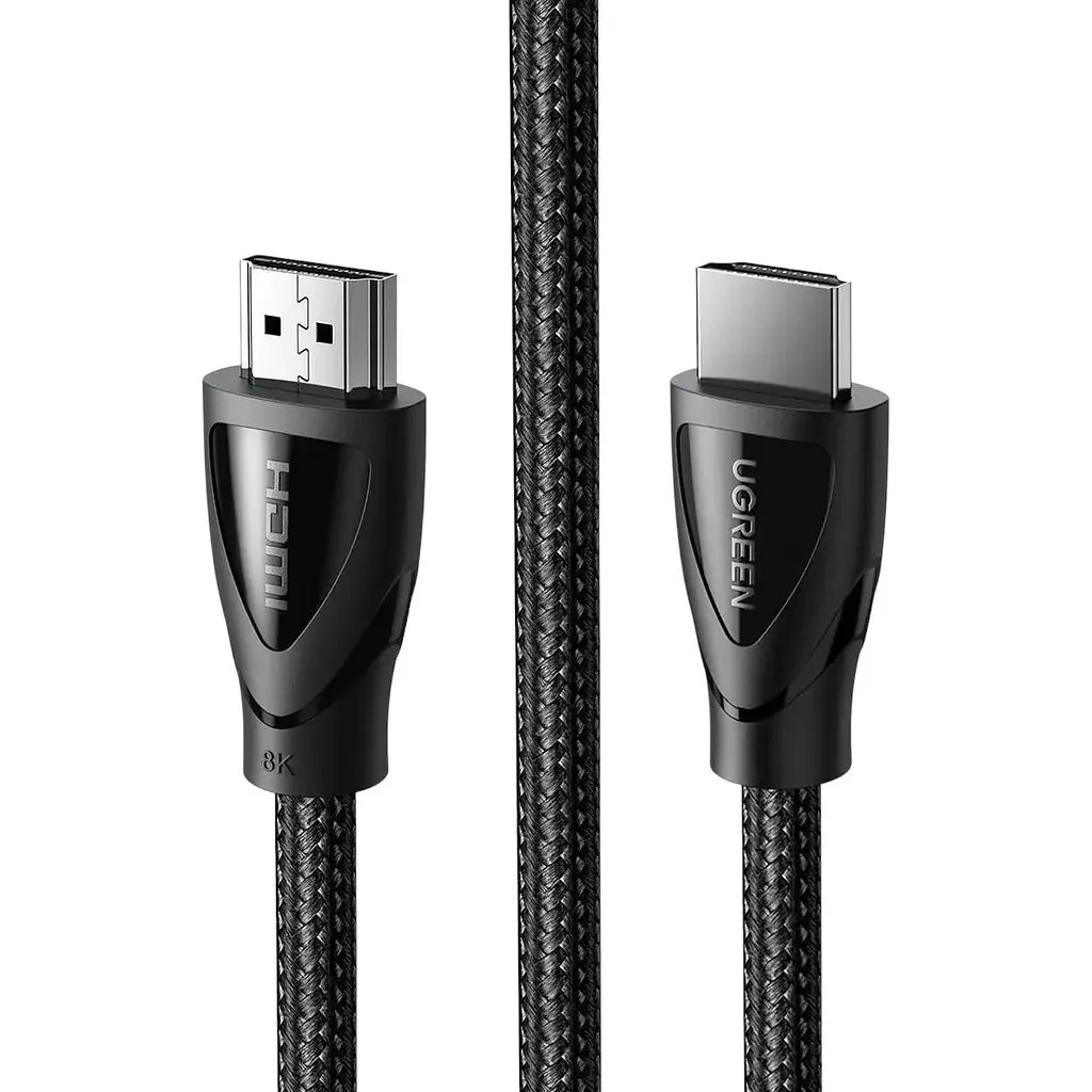 UGREEN HD140 HDMI to HDMI, 2 m, v2.1 UltraHD 8K-3D Braided Nylon Black 80403