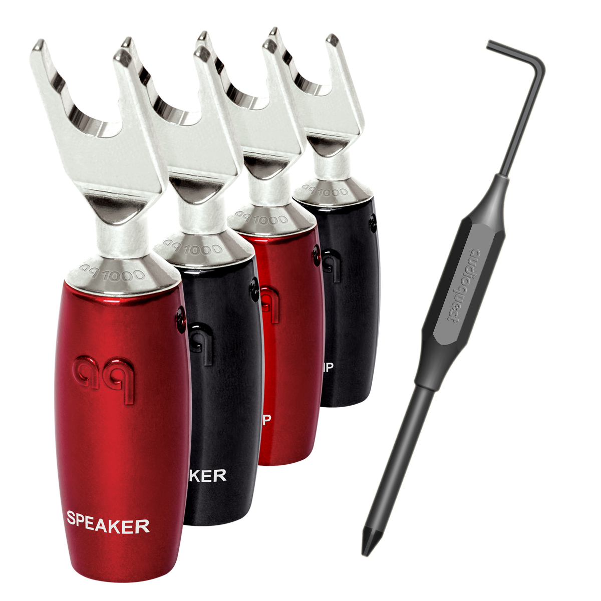 AUDIOQUEST 1000 Series Multi-Spade Silver set of 4