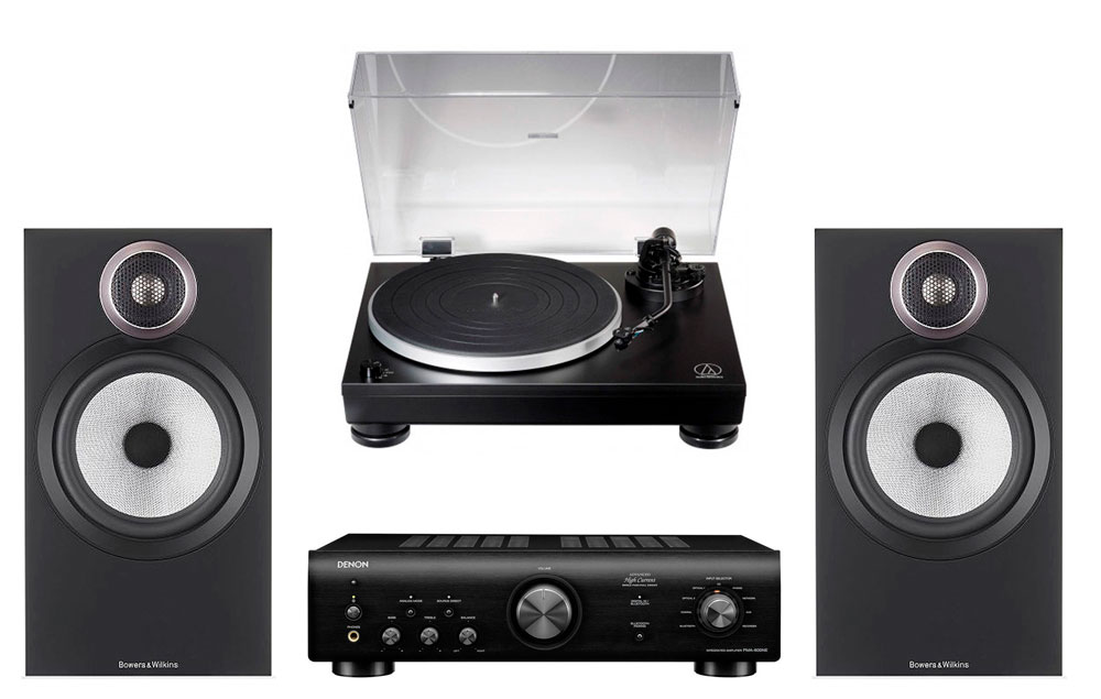 Denon PMA-600NE Black + Bowers & Wilkins 606 S3 + Audio-Technica AT-LP5x