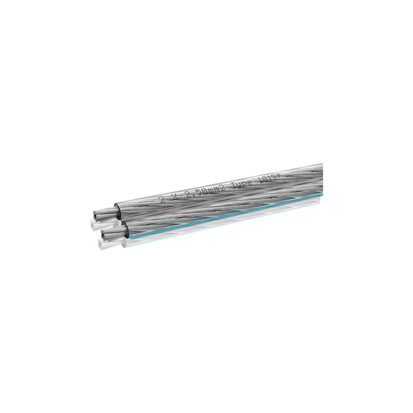 OEHLBACH Silverline 25 2x2,5mm clear silver, 100м