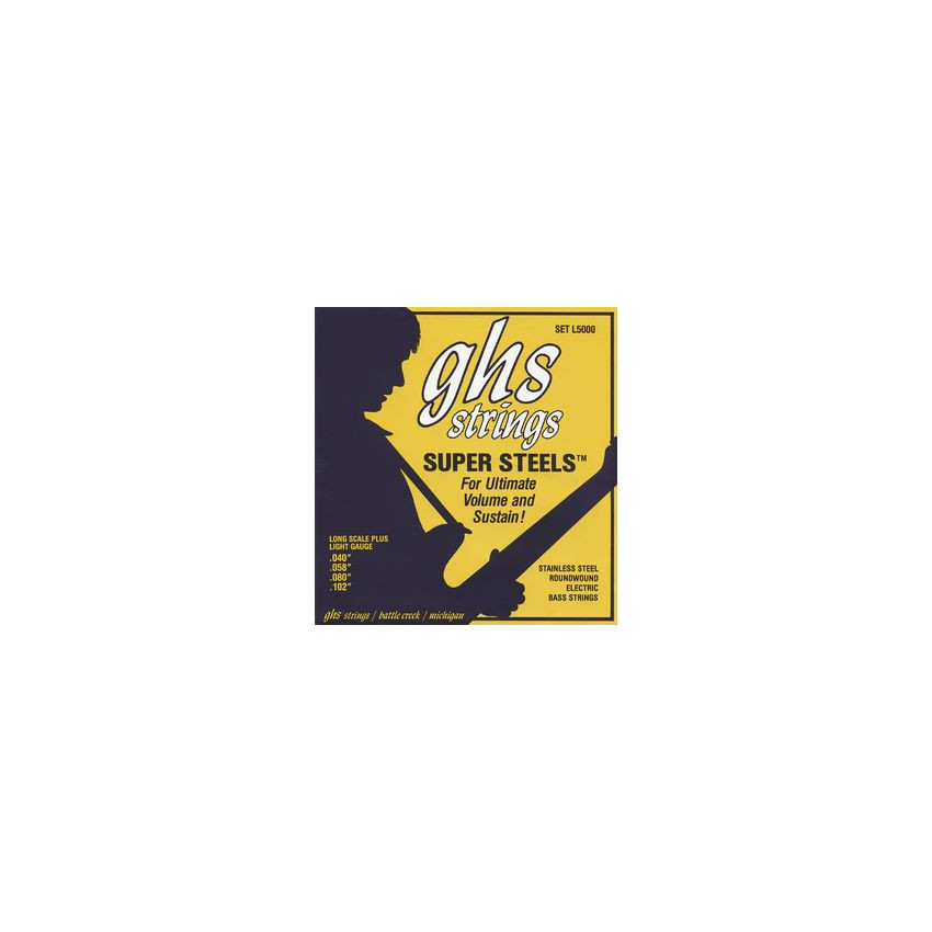 GHS STRINGS SUPER STEEL ROUNDWOUND BASS SET