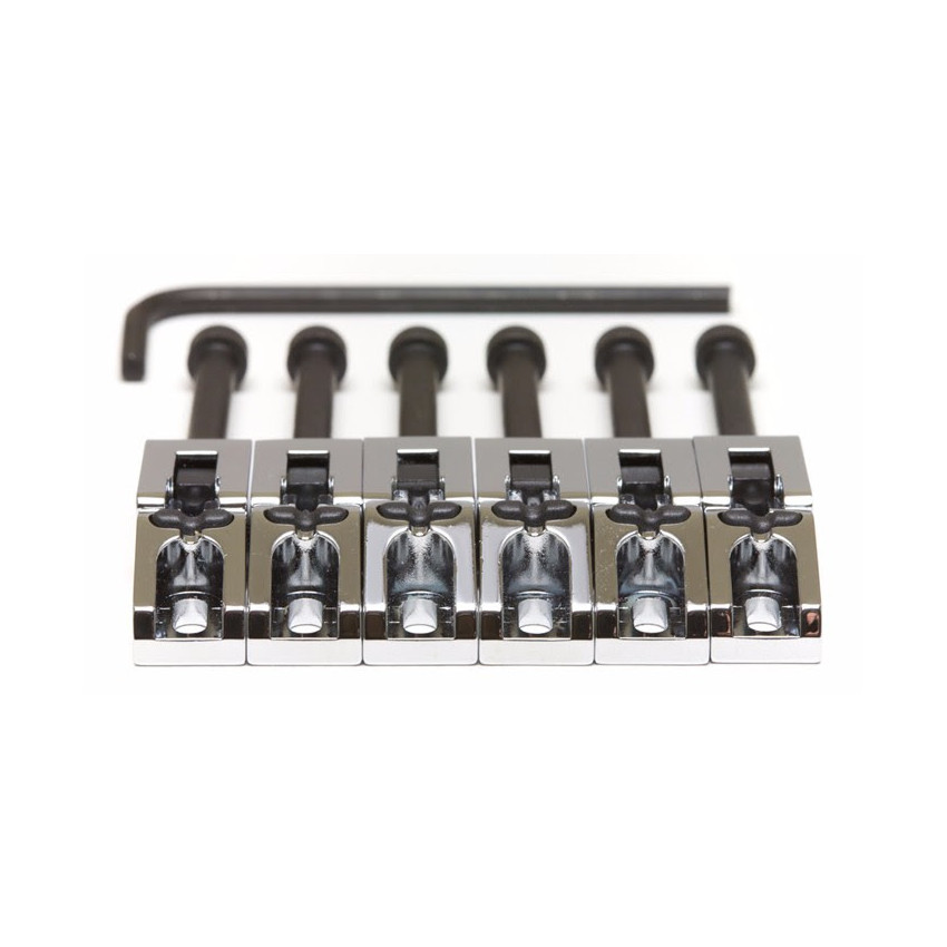 GRAPH TECH PG-0080-C6 STRING SAVER FLOYD ROSE SRYLE SADDLES CHROME (6 PCS)