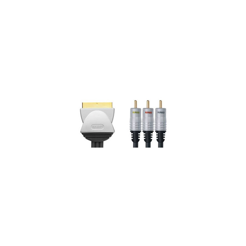 PROFIGOLD PGV 522 Video Interconnect SCART M > 3 RCA M 1.5m