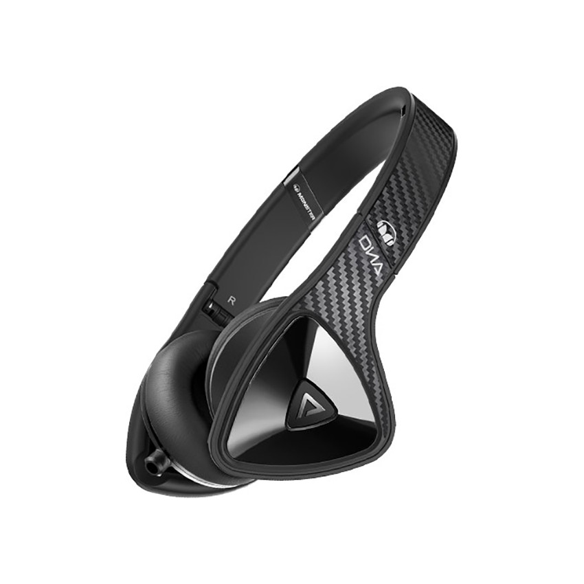Monster DNA Neon On-Ear Headphones Carbon Fiber on Black