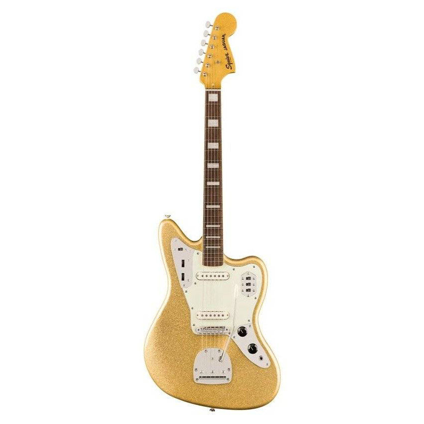 SQUIER LIMITED EDITION CLASSIC VIBE '70S JAGUAR MATCHING HEADSTOCK GOLD SPARKLE