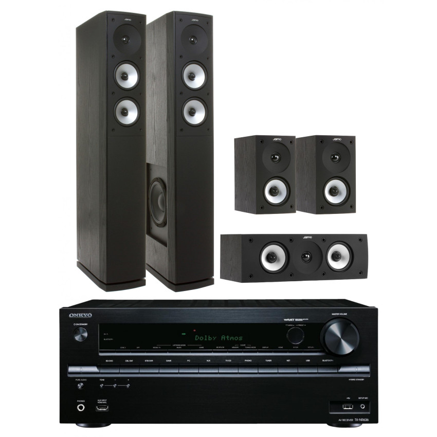 Jamo S 626 HCS Black и ресивер Onkyo TX-NR636 Black