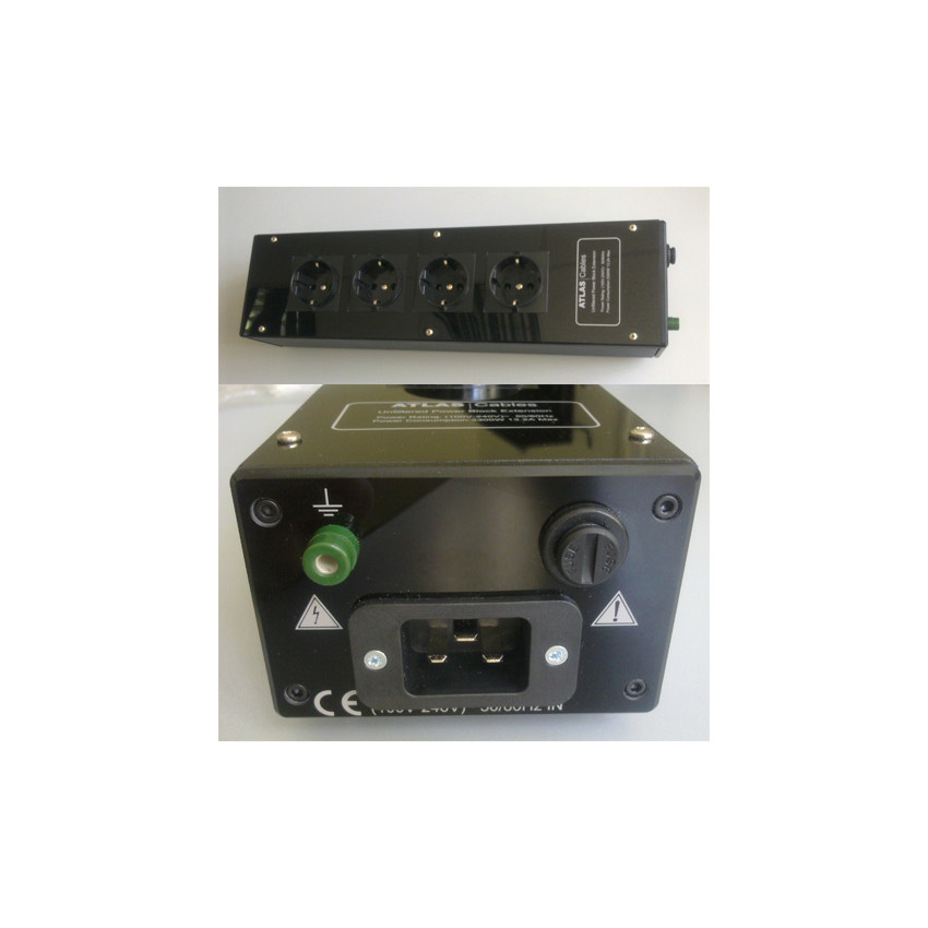 Atlas 4 Way Extension Unit Schuko 16amp Power Cord