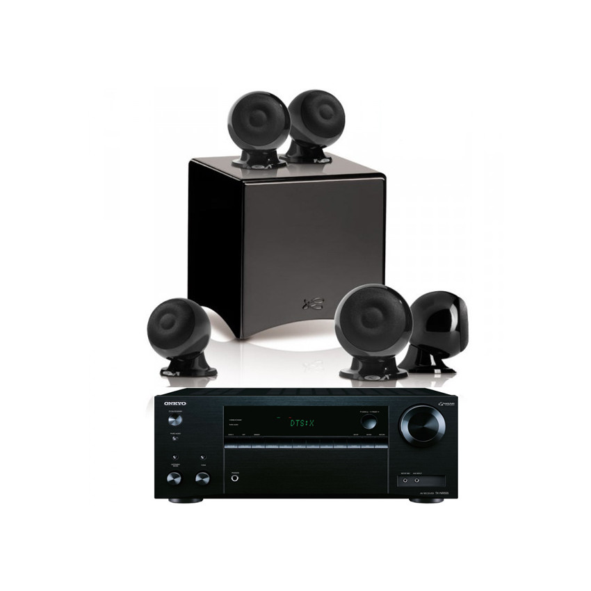 Onkyo TX-NR575E + set 5.1 Cabasse Eole 3 5.1 System WS Glossy Black