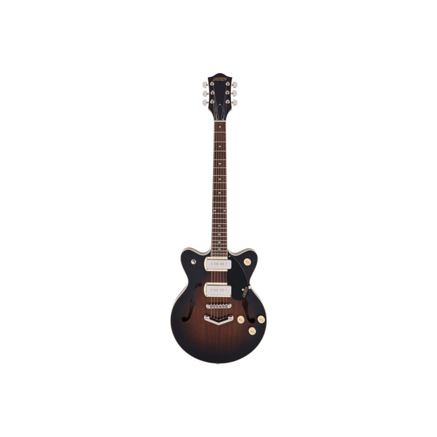 GRETSCH G2655-P90 STREAMLINER CENTER BLOCK JR. DOUBLE-CUT P90 WITH V-STOPTAIL BROWNSTONE