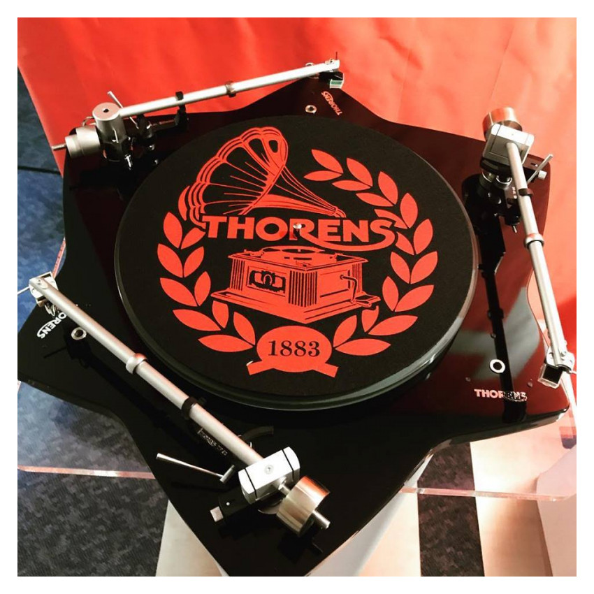 Thorens Felt mat, 300mm, красно-черный