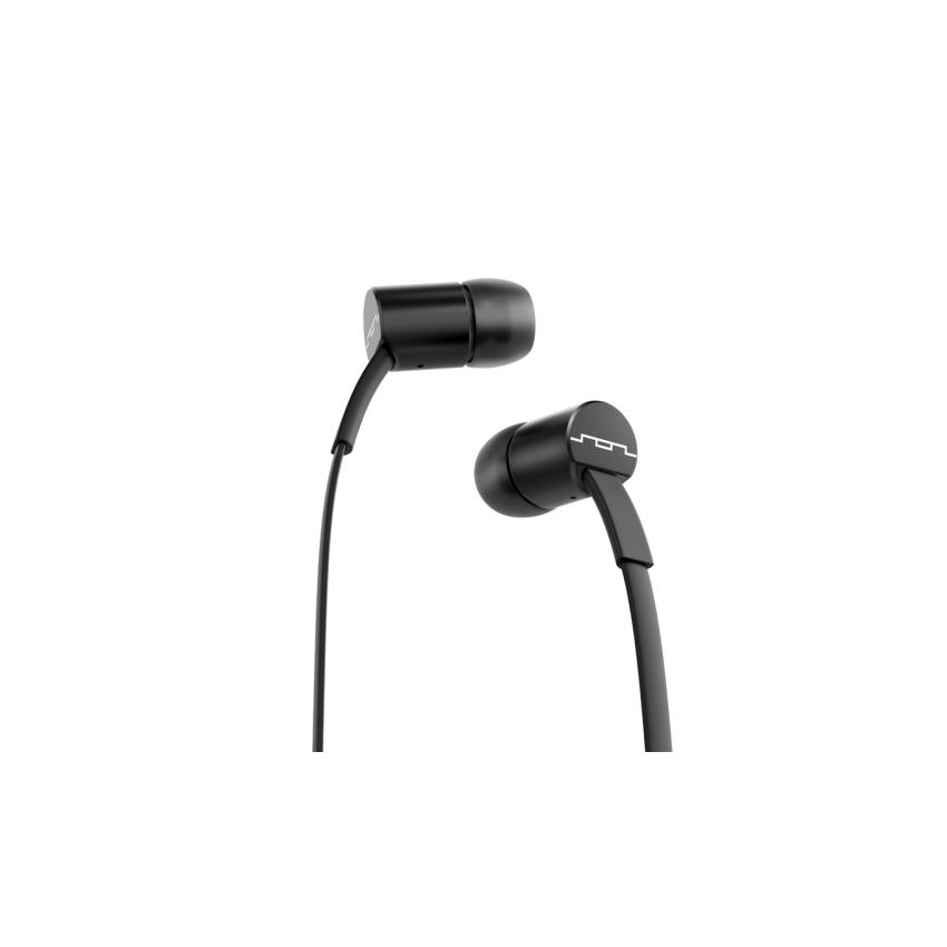SOL REPUBLIC-Jax Black-Single Button