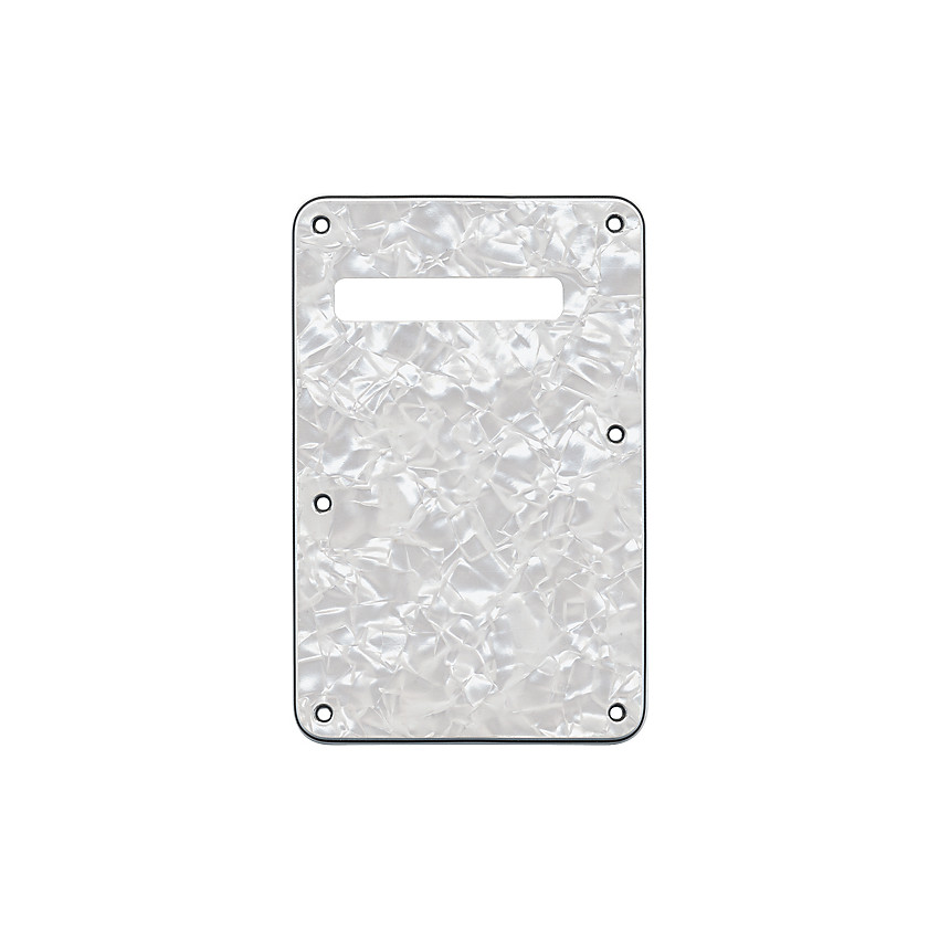 FENDER STRATOCASTER BACK PLATE STRATOCASTER TREMOLO CAVITY COVER 4-PLY WHITE MOTO