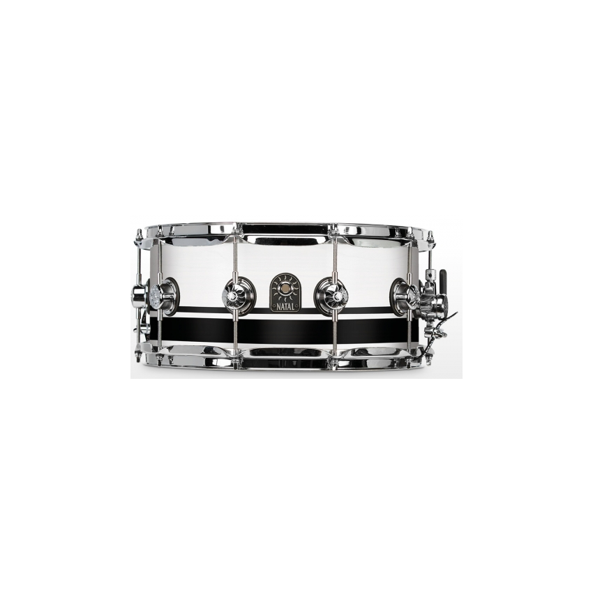 NATAL DRUMS CAFE RACER SNARE 14x6.5 PIANO WHITE BLACK SPARKLE DOUBLE SPLIT