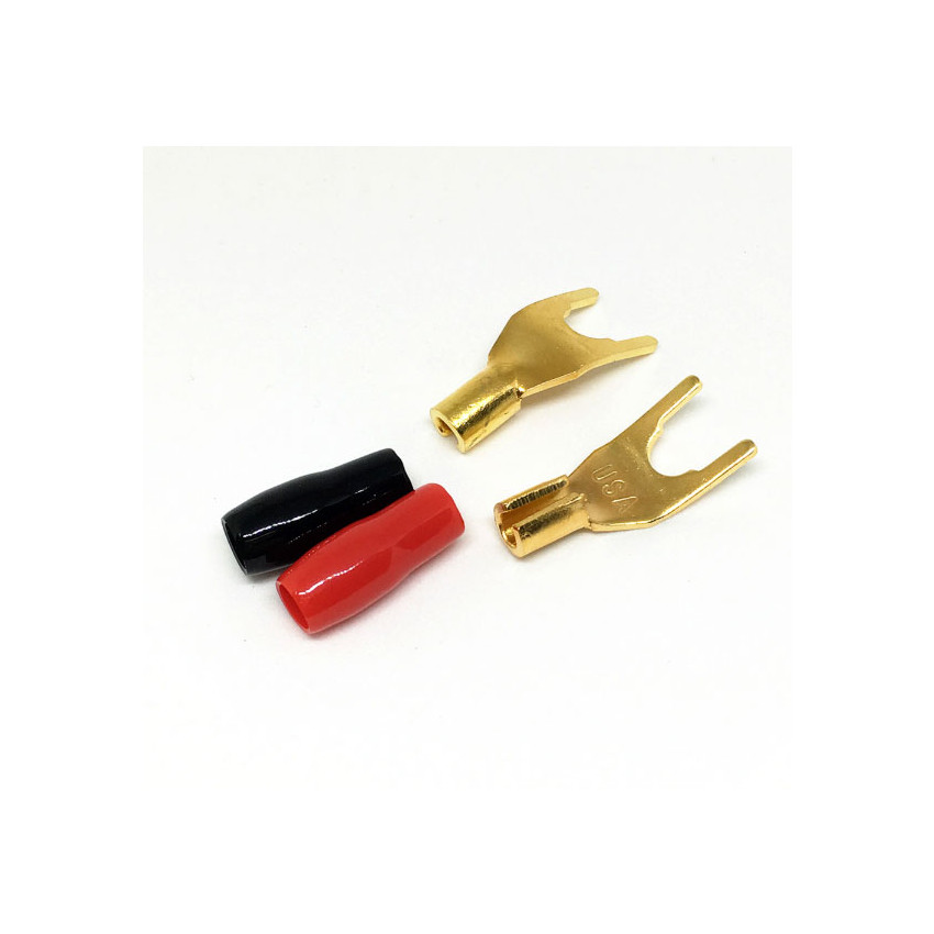 Straight Wire - Y Spade Gold Plated Terminal Plug