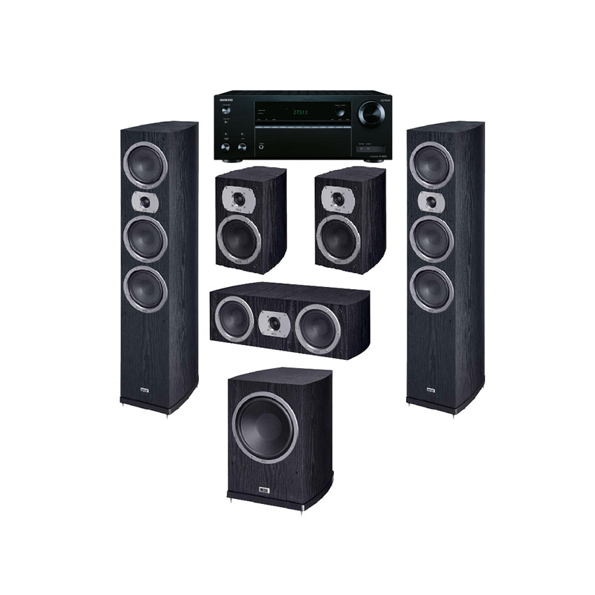 Onkyo TX-NR575E + HECO Victa Prime 702 set 5.1 Black