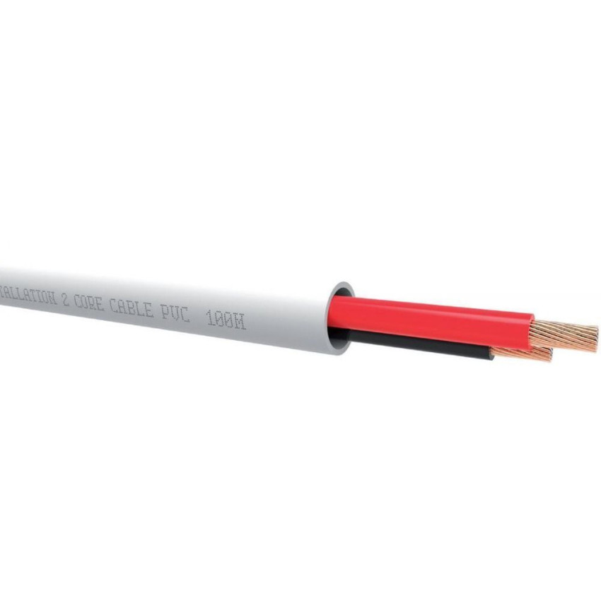 QED QX16/2 100M WHITE PVC FLAME-RET (QE4130)