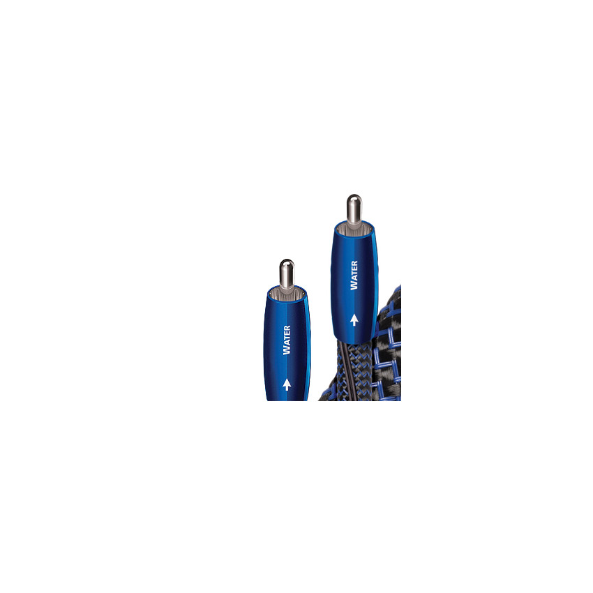 AUDIOQUEST Pair 0.5m WATER 72V DBS RCA > RCA