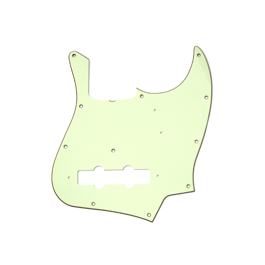 FENDER PICKGUARD JAZZ BASS 11-HOLE VINTAGE MOUNT (with truss rod notch) MINT GREEN
