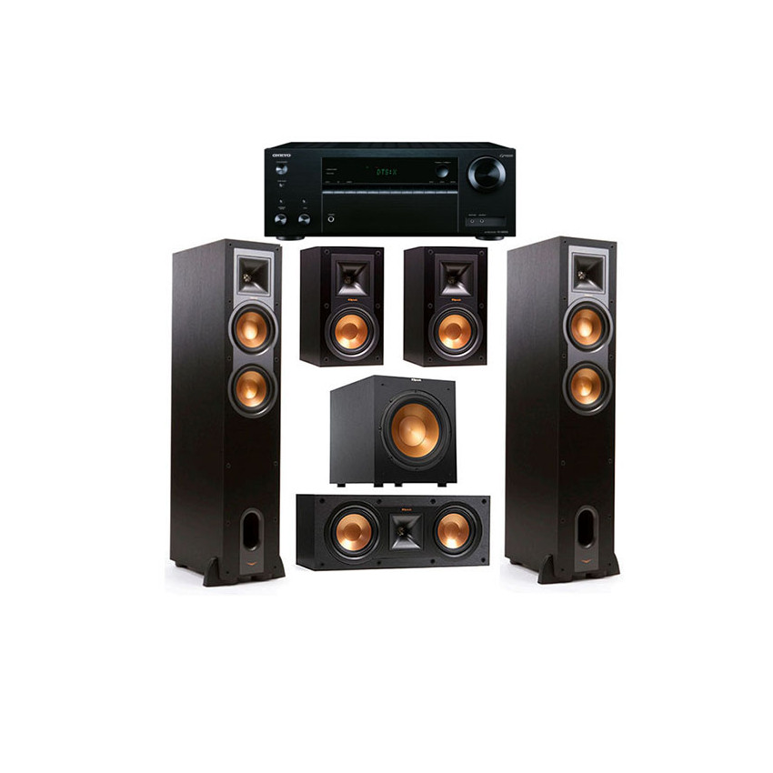 Onkyo TX-NR575E + set 5.1 Klipsch R-24F/14m/25c/10sw
