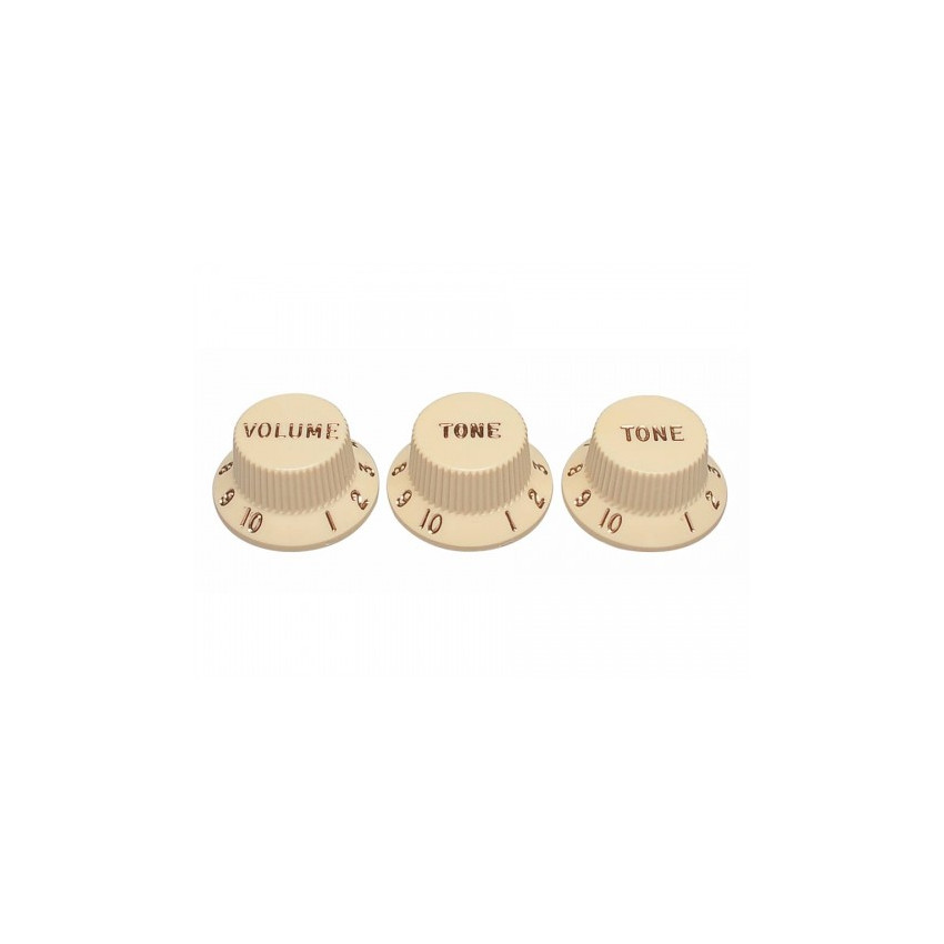 FENDER KNOBS STRATOCASTER 1 VOLUME 2-TONES AGED
