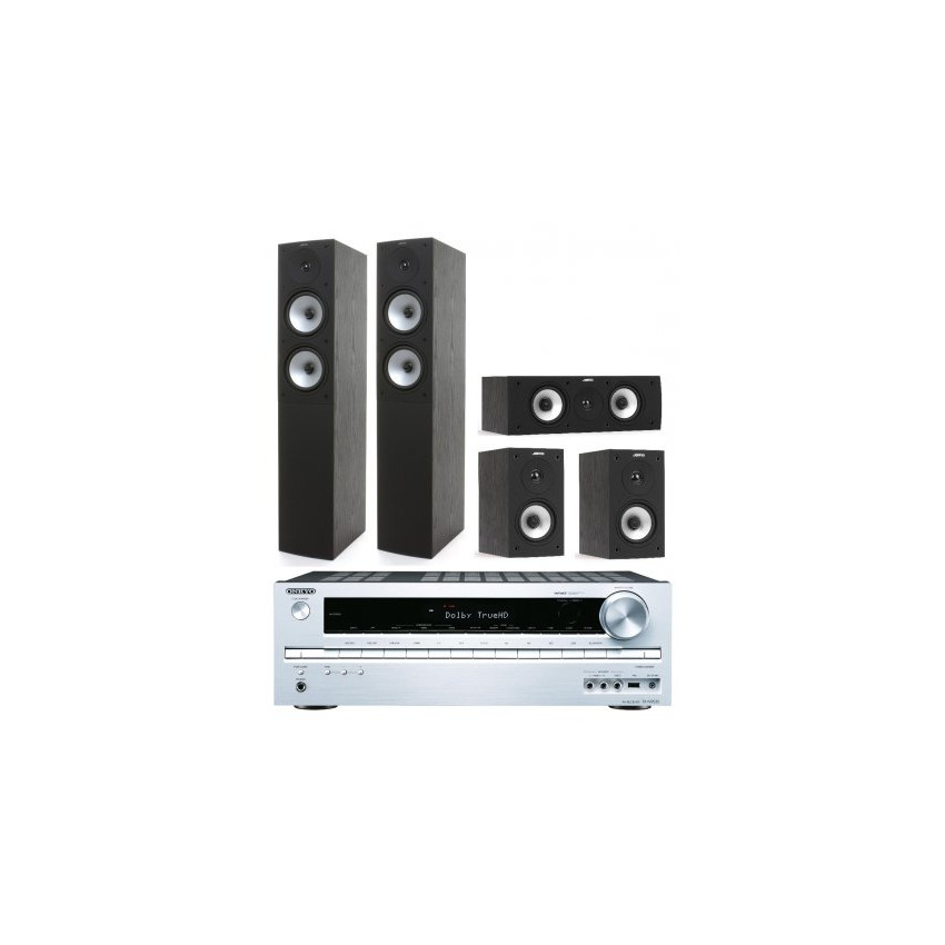 Jamo S 526 HCS (Black) и ресивер Onkyo TX-NR535 (Silver)