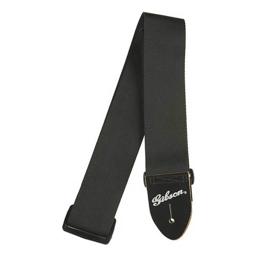 Gibson ASGSB-10 REGULAR STYLE 2' SAFETY STRAP - JET BLACK