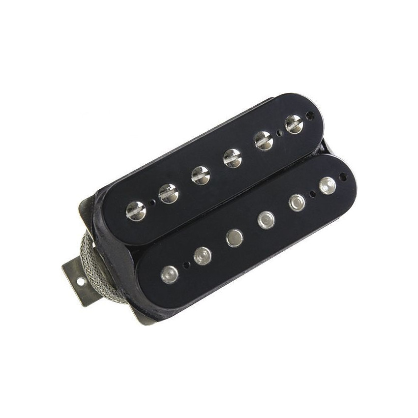 GIBSON 498T HOT ALNICO 5 HUMBUCKER / DBL BLK COVER - BRIDGE