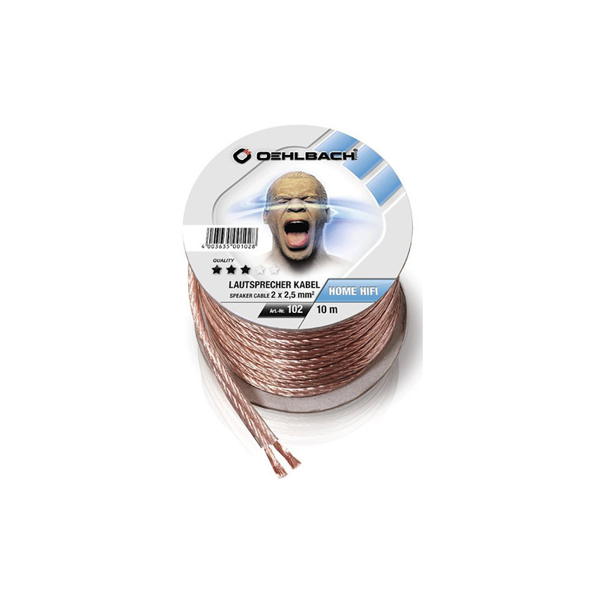 OEHLBACH Speaker Wire SP-25/1000 2x2,50mm clear spool, 10 м.