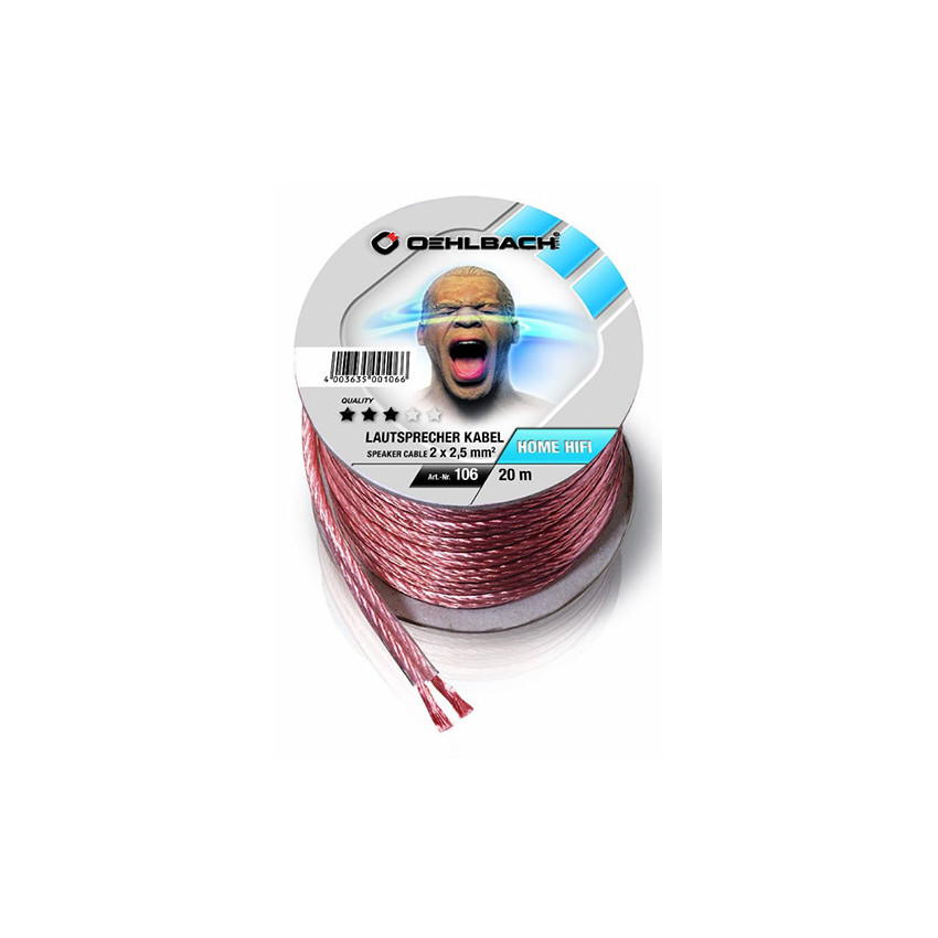 OEHLBACH Speaker Wire SP-25/2000 2x2,50mm clear spool, 20 м.