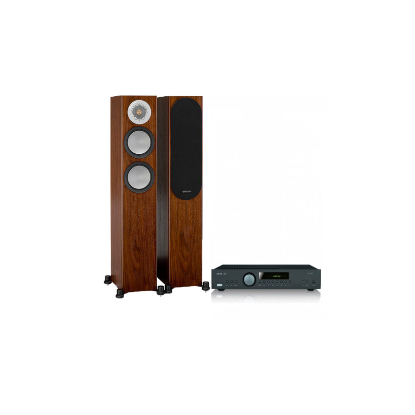 Arcam FMJ A29 Black + Monitor Audio Silver 200 Walnut