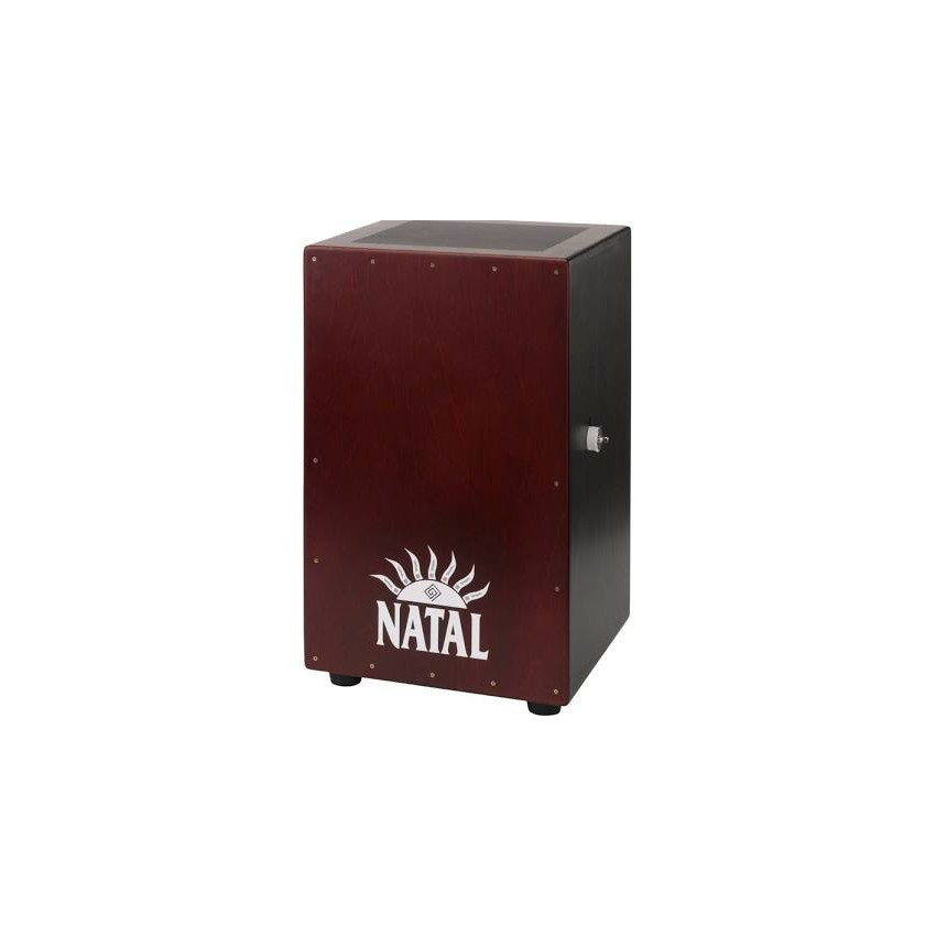 NATAL DRUMS CJAN-L-SW-BR CAJON LARGE BLACK WITH DARK RED PANEL