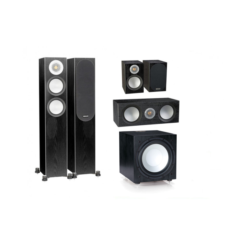 Monitor Audio Silver 200/50/centre150/W12 set 5.1 Black