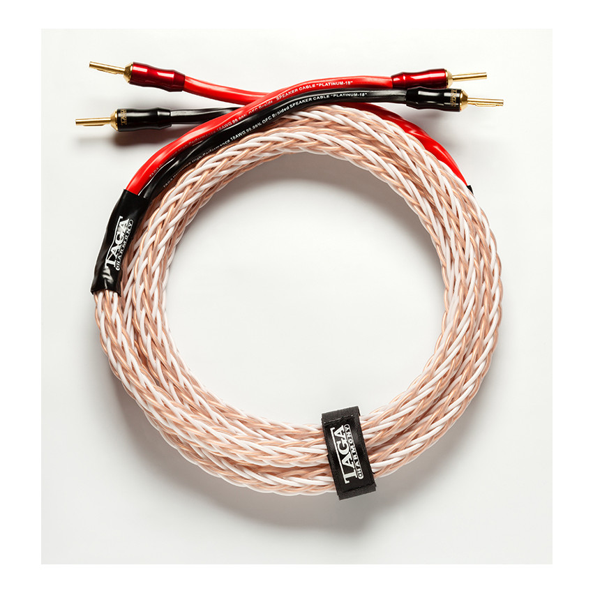 Taga Harmony Platinum-18 OFC Braided Speaker Cable with Banana Plugs 2х2,5 метра