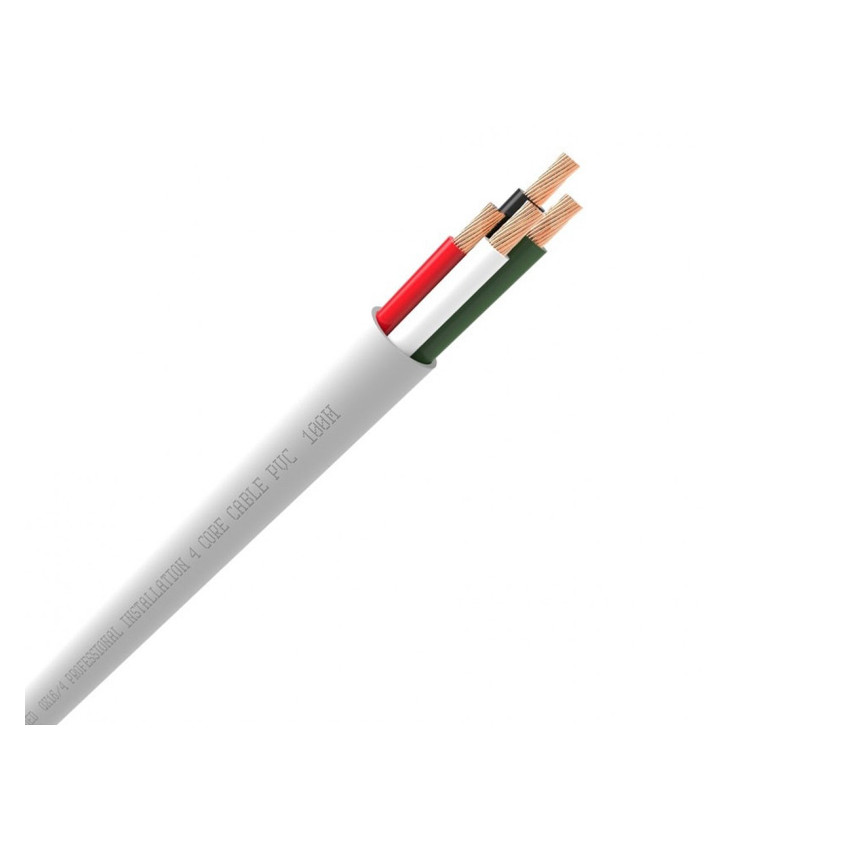 QED QX16/4 100M WHITE PVC FLAME-RET (QE4140)