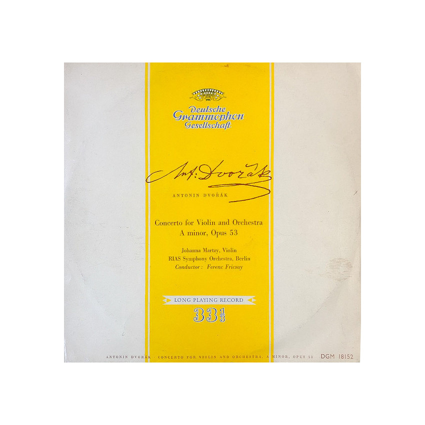 Anton Dvorak - Concert for Violin and Orchestra (Deutsche Grammophon 18152, 180 gram vinyl) Germany, New & Original Sealed Clearaudio Vinyl
