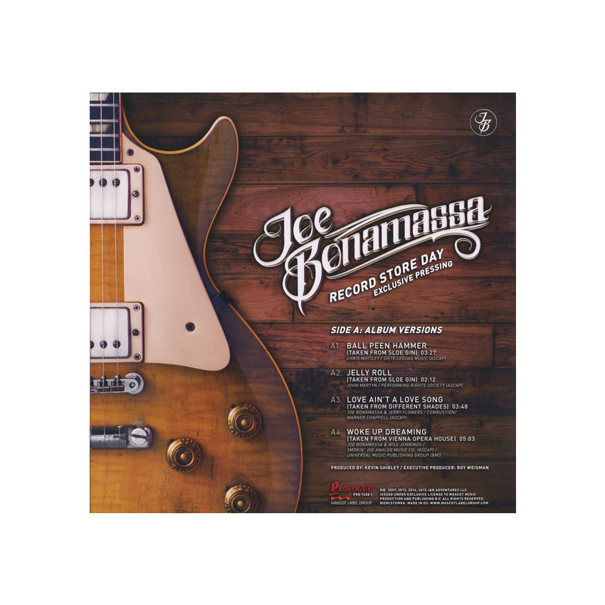 Joe Bonamassa - Record Store Day - Exclusive Pressing (2015) Vinyl LP