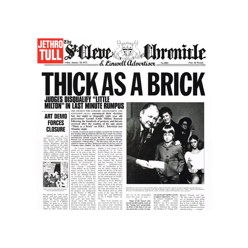 Jethro Tull - Thick As A Brick 1972/2015 (0825646139507, 180 Gm.) Chrysalis/eu Mint (0825646139507)