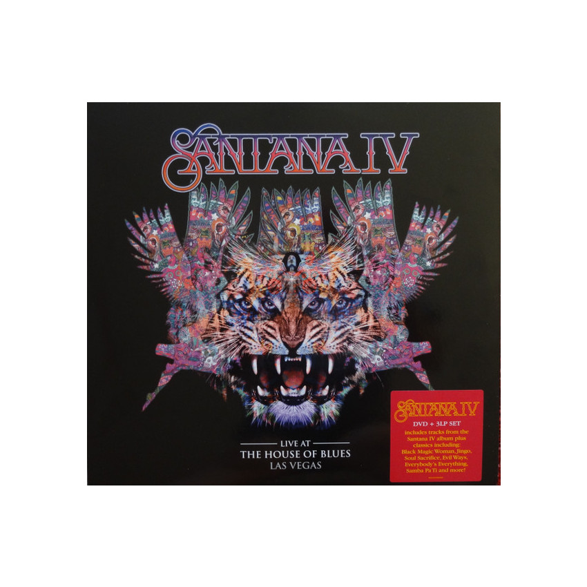 CARLOS SANTANA - SANTANA IV - LIVE AT THE HOUSE OF BLUES LAS VEGAS 3 LP + DVD 2016 (ERDVLP099) GAT, EAGLE/EU MINT (5034504909991)