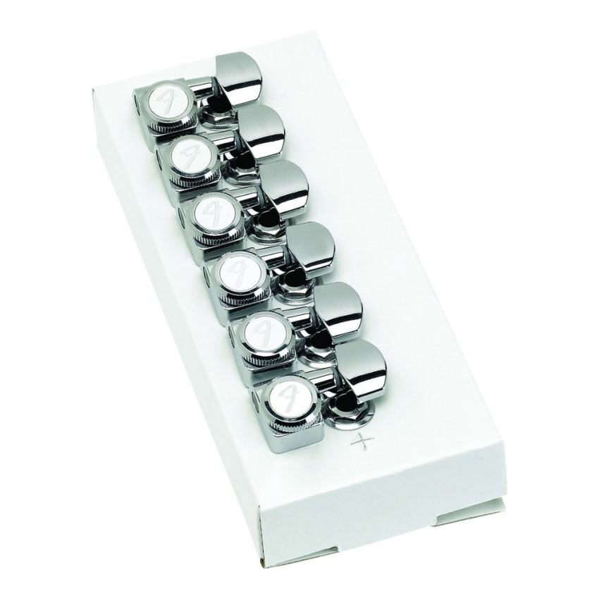 FENDER LOCKING TUNING MACHINES FOR STRATOCASTER/TELECASTER POLISHED CHROME