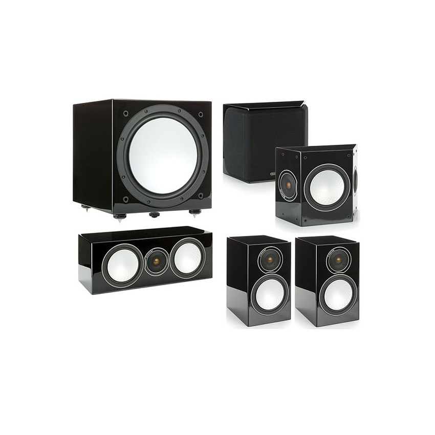 Monitor Audio Silver 100/FX/centre150/W12set 5.1 Black High Gloss