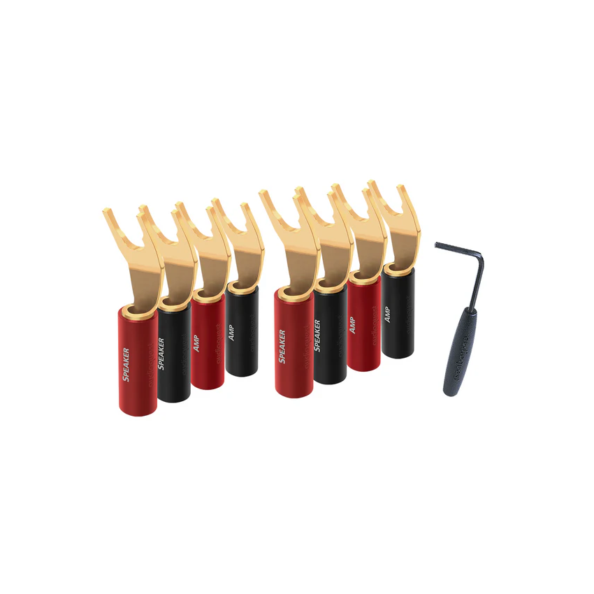 AUDIOQUEST spc SureGrip100 multi Spade Gold set of 8