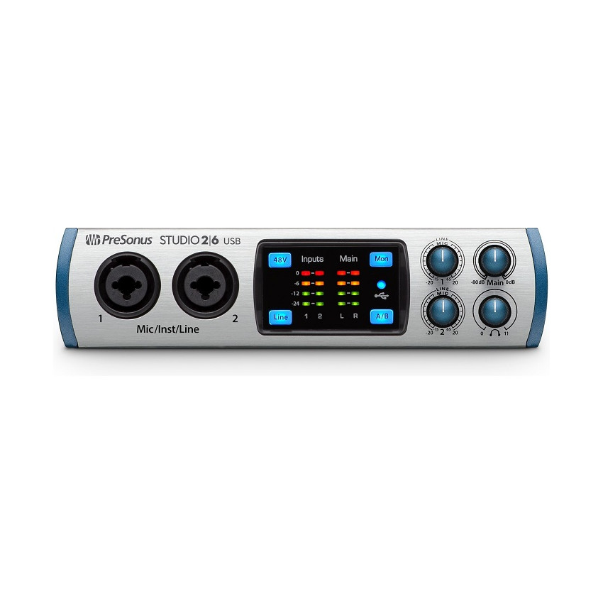 PRESONUS Studio 2|6 USB 2x4 USB Audio Interface with 2 XMAX-L Preamps