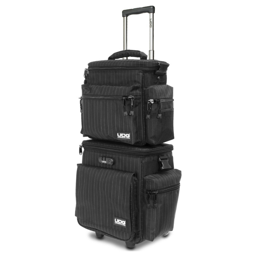 UDG Ultimate SlingBag Trolley Set DeLuxe Black/Grey Stripe
