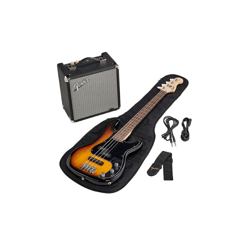 SQUIER by FENDER AFFINITY SERIES PJ BASS START PACK 3-COLOR SUNBURST