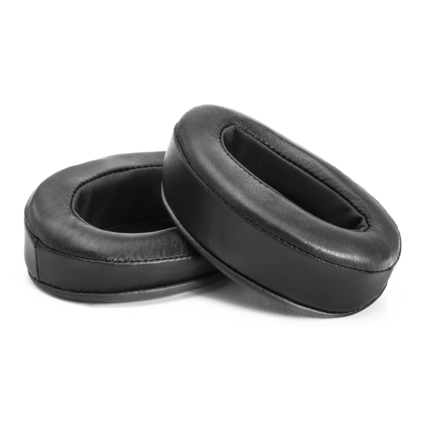 BRAINWAVZ OVAL Leather Earpads ANGLED BLACK