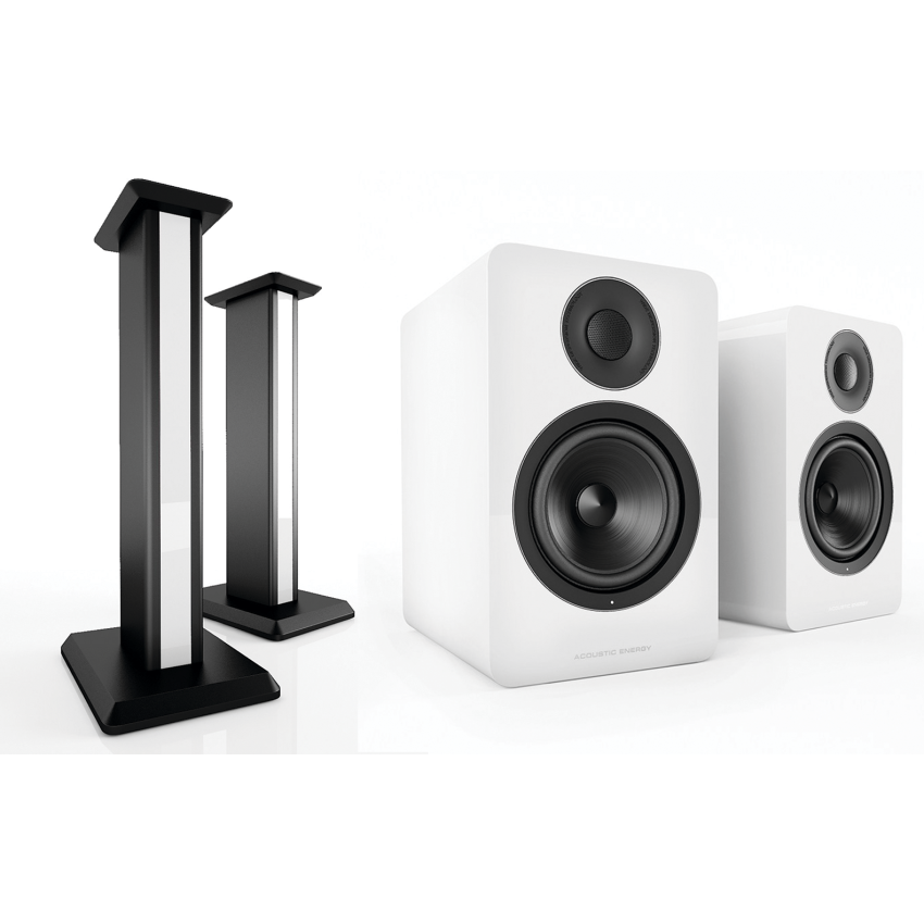 Acoustic Energy AE 1 Active & Stand piano white
