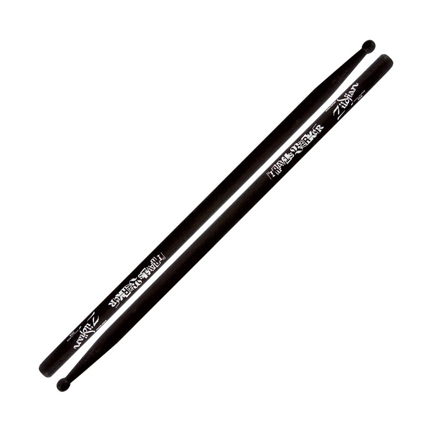 ZILDJIAN TRAVIS BARKER BLACK DRUMSTICKS WOOD BLACK