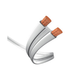 Inakustik Premium LS-Kabel Flat 2 x 2,5 mm² white 130m